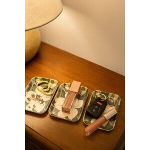 Vintage Set of 3 Italy R2S Monza Melplus Melanine Trinket Snack Trays 5.75" x 4"